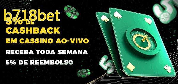 Promoções do cassino ao Vivo b718bet